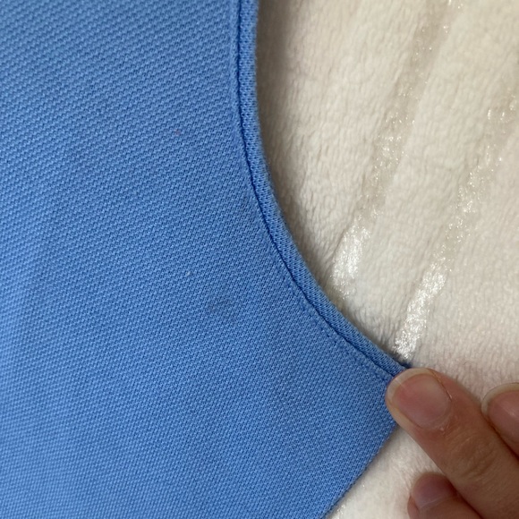 Magnolia Lane Collared Blue Golf Tank Top with Pink Accents - Picture 5 of 5